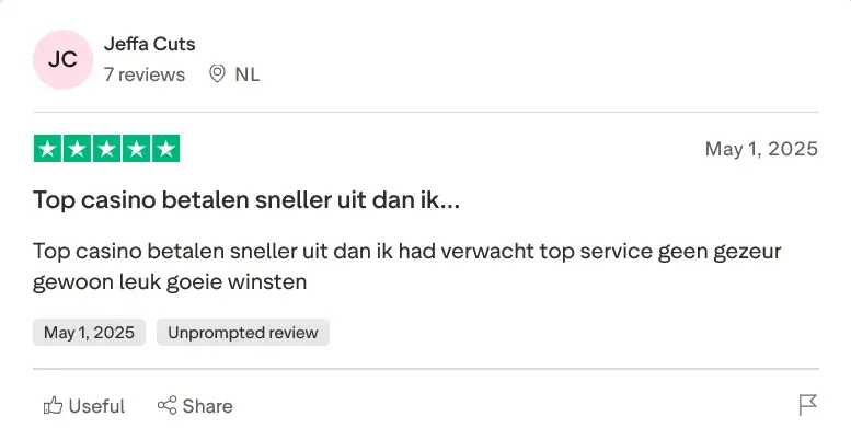 Cusco review: snelle uitbetalingen en goede service.