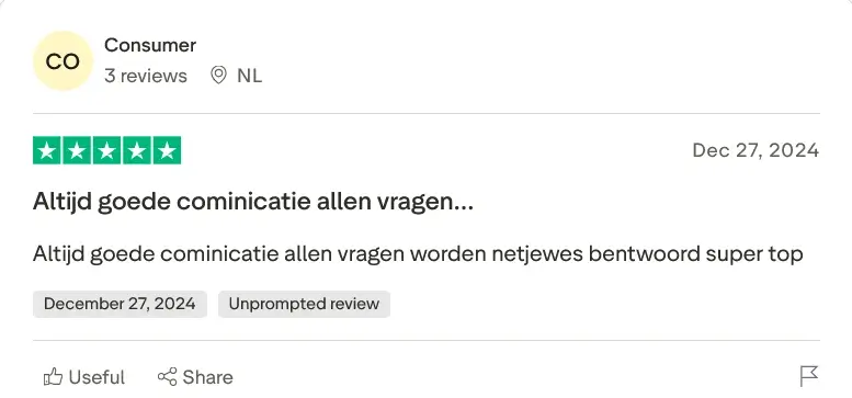 Cusco review: goede communicatie en snelle antwoorden.